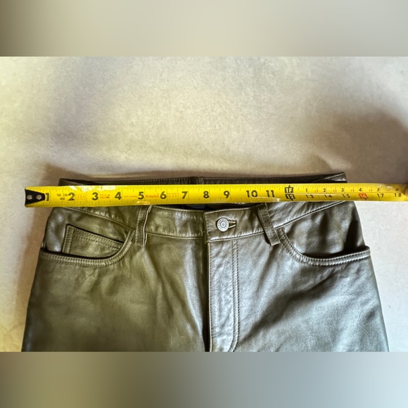 GAP Army Green Leather pants in Boot Cut Size 8 - Picture 9 of 9